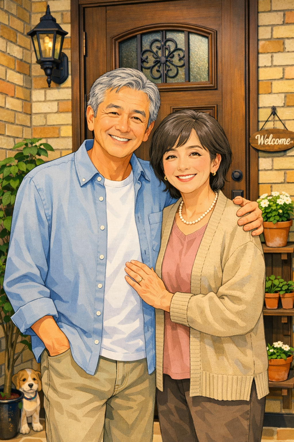 中年夫婦イメージイラスト